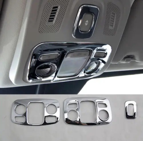 Хром Карта Чтение свет лампы Накладка рамкой пригодный для CITROEN C4L C4 L 2013 2014 2015