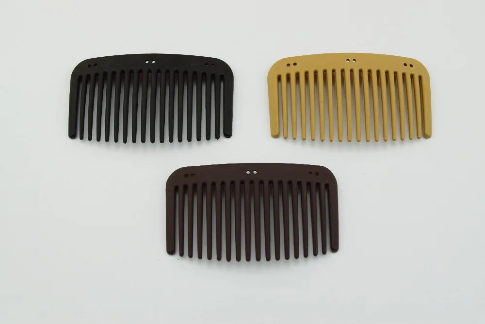 200pcs/lot Middle Plain Hair Small Comb hairwear barrettes hair accessory medium Size Old otter Comb the middle two holes closer