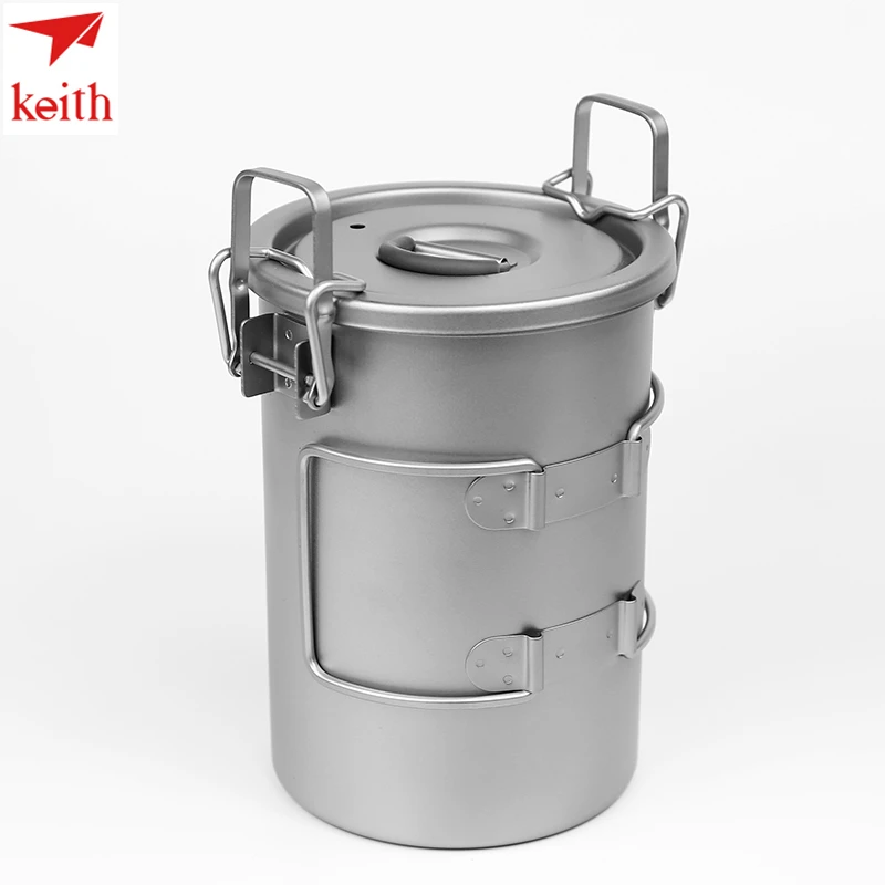 Keith Camping Hiking Picnic Cooking Cookware Portable Sauce Pot 0.93l