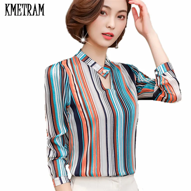 Aliexpress.com : Buy KMETRAM Striped Shirt Women 2018