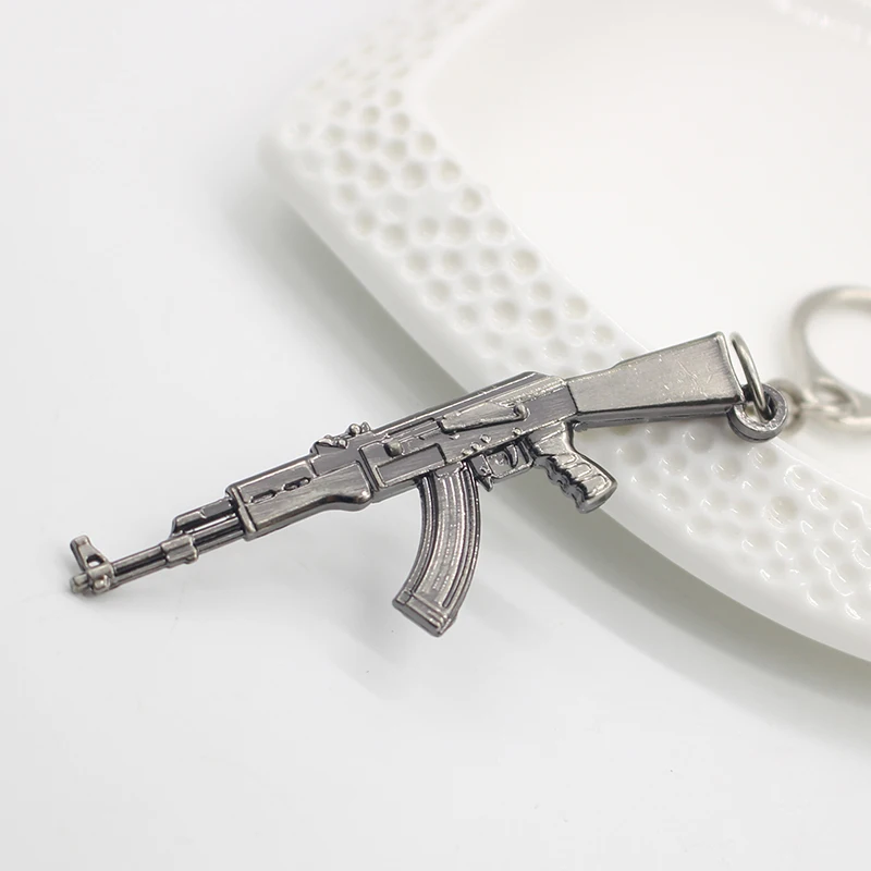 Горячие 3D моделирования пистолет подвеска брелок Поп игры AK47 Пистолеты брелок оружие Модель металлический брелок chain chaveiro llaveros