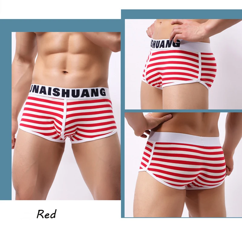 Cueca Boxer Men Stripe Underwear Brand Breathable Calvin Klein Boxer Cotton Underpants Male Boxer Shorts XXL Mens Trunks JS19 (7)