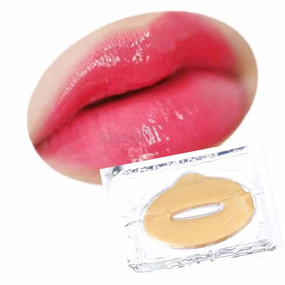 

TOMTOSH 1PCS New Gold Powder Gel Collagen Lip Mask Masks Sheet Patch