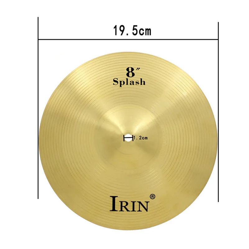 ABLD-IRIN, медный сплав, ударная тарелка, барабанная установка, прочный латунный сплав, тарелка для ударных инструментов, для начинающих игроков, 8 дюймов
