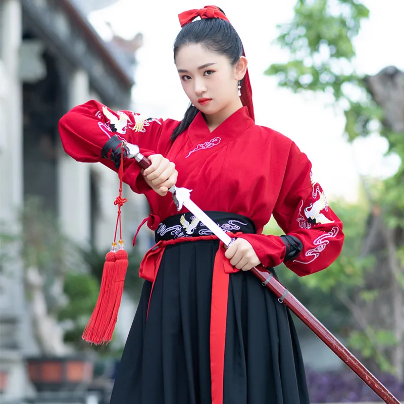 Женский сказочный элегантный костюм Hanfu для старинных студентов улучшенные