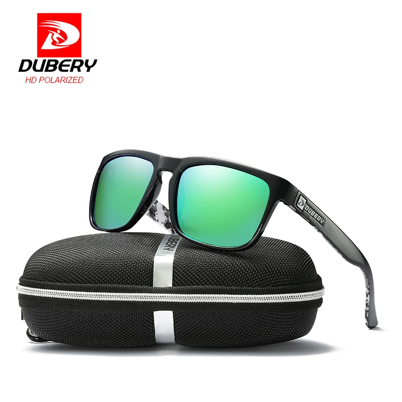 

DUBERY Brand Design Polarized Sunglasses Men Driving Shades Male Vintage Sun Glasses For Men Spuare Mirror Cool UV400 Oculos