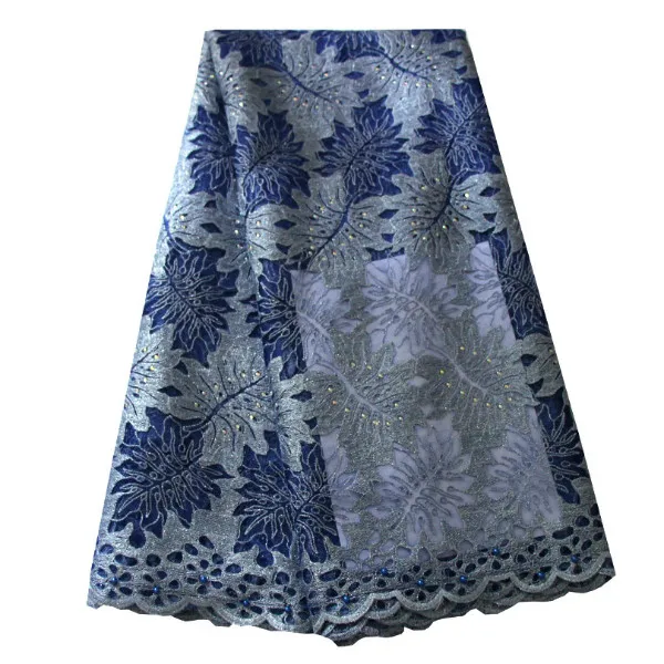 Ourwinоранжевый тёмно-синий Нигерии кружевной ткани последние африканских кружева высокое качественная французская кружевная ткань лиловый под традиционное платье Aso Ebi Стиль Свадебные ткань - Цвет: Royal blue