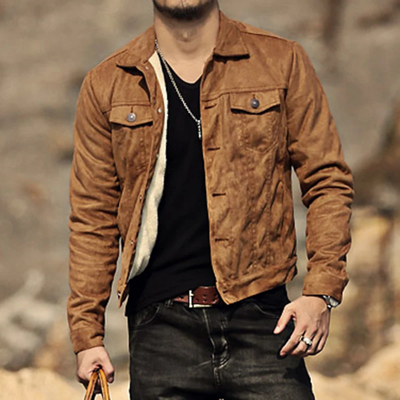 2018 New winter Brand Leather Jacket Men Slim Short Stand