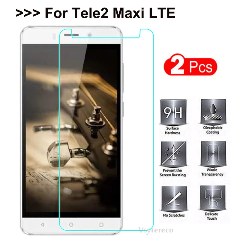 Закаленное стекло для экрана Tele2 Maxi LTE прозрачная защитная пленка LTE|Защитные