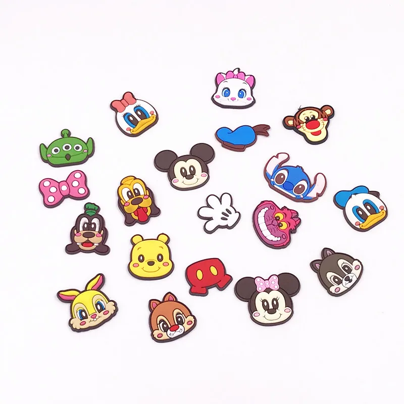 

10Pcs Mickey Donald Duck PVC Flatback Fit Magnets Wristband Bookmarks Hair Clip Phone Case Children Present DIY Charms