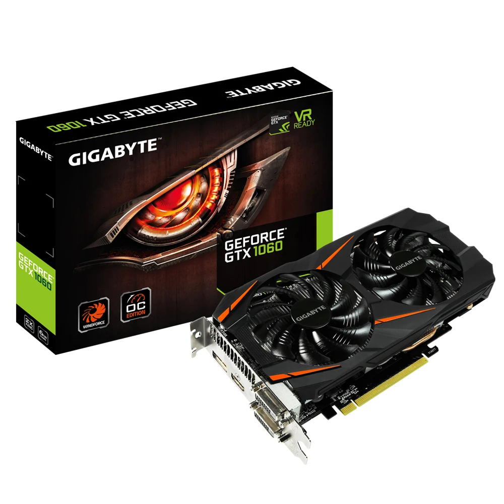 Bykski N-GV1060MIV2-X GPU водоблок плюс GIGABYTE GeForce GTX 1060 WINDFORCE OC 6G. P/N: GV-N1060WF2OC-6GD