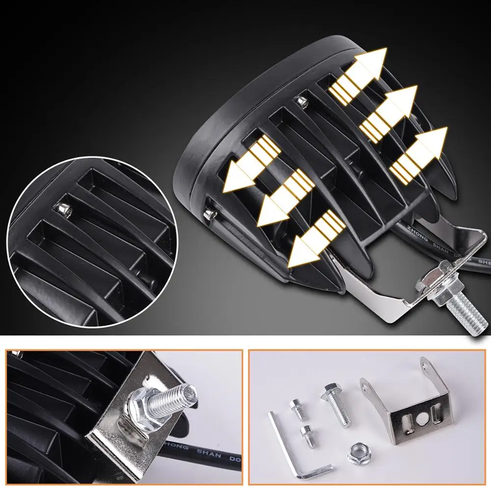 10w 12w 20w blue spot led work light Blue Spot Safety Warning Led Spotlight Forklift Truck Lamp Warehouse Safe Work Light 10v-80v Wide Voltage Focused Offroad Driving Lamp led light bar fork lift (4)