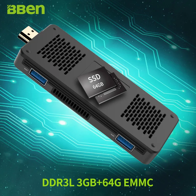 Bben MN10 Мини ПК Win 10 двухдиапазонный wifi 3 Гб RAM 64 EMMC ROM Intel Apollo Lake Celeron N3350 bluetooth