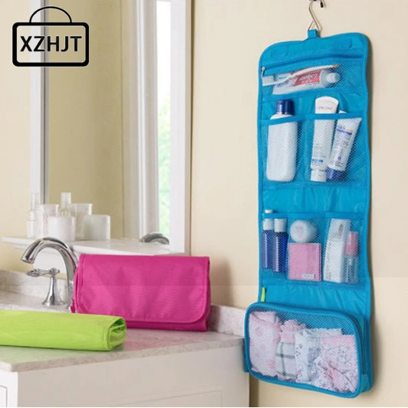 Us 4 81 5 Off Portable Hanging Travel Cosmetic Bag Women Foldable Functional Makeup Case Organizer Storage Make Up Toiletry Kit Wash Bags In