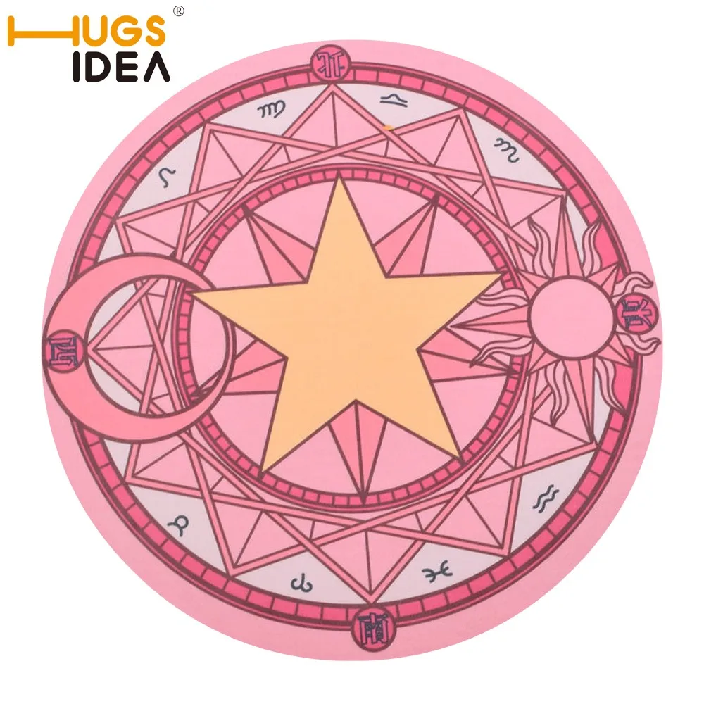 HUGSIDEA розовый мультфильм Сакура дверной коврик в спальню дети играть круглый коврик волшебный круг компьютерный стул Пол гостиная Балконный мат