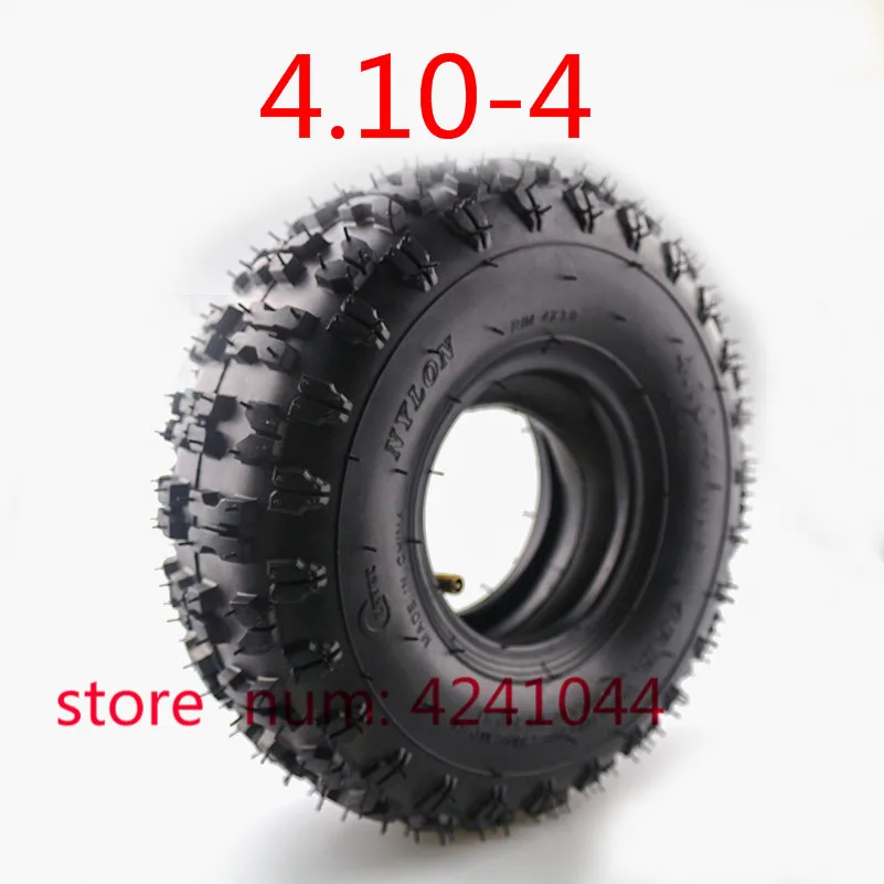 High quality tires 4.10/3.50-4 410/350-4 ATV Quad Go Kart 47cc 49cc Chunky 4.10-4 Tires inner tube Fit All Models 3.50-4 4"