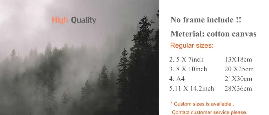 Nordic Poster Modern Wall Art Canvas Painting Mountain Pictures On The Wall  Life Quotes Living Room Bedroom Home Decor Artwork (6)