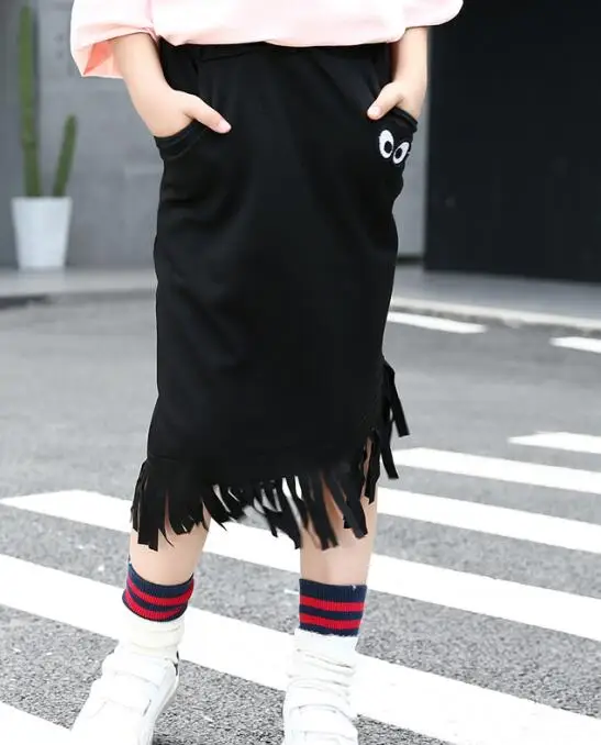 

2019 autumn children's clothes girls skirts eye tassel baby girl skirts for girls big kids casual skirts