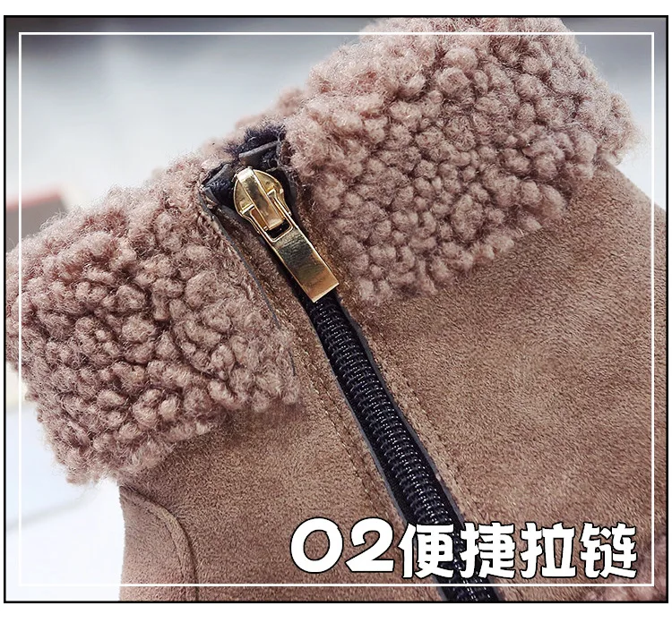 LZJ/новейшая модель; модные ботинки с эластичными носками; женские растягивающиеся зимние теплые пикантные ботиночки на не сужающемся книзу массивном Плоском Каблуке; женские повседневные ботинки с круглым носком