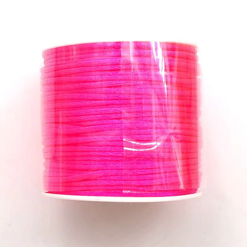Silky Baby Pink Cord 2mm X 50m jewellery bracelet kids Friendship Satin Rattail