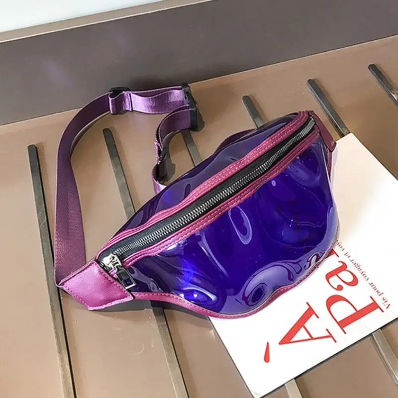 Модная женская голографическая поясная сумка, прозрачный пояс, сумка для путешествий, сумка-кошелек, нагрудный чехол для телефона