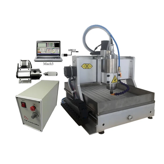 3axis 4axis USB mach3 control 3020 cnc milling machine 1.5KW VFD water