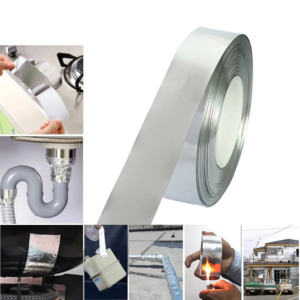 

Aluminium Foil Adhesive Sealing Tape Heat Resist High Temperature Resistant Foil Single Side Adhesive Tape