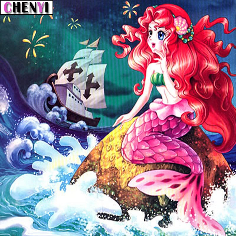 5D Diamond Painting Mermaid and Butterfly Cross Stitch Kits Home Decor Arts Gift