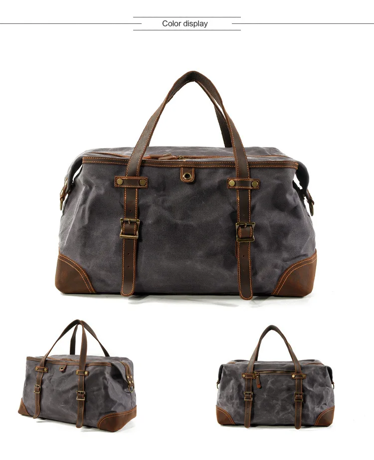 M268 novo vintage encerado lona homens viagem