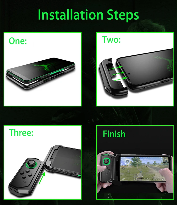 Чехол Xiaomi Black Shark 2, ALIVO Высококачественная защита из ТПУ+ Комплект ручек+ чехол с излучающим покрытием для black shark helo