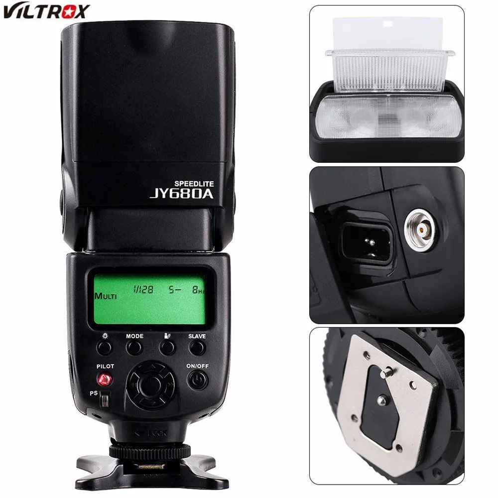 

VILTROX JY - 680A Universal LCD Manual Flash Speedlite Light for Any Digital Camera Standard hot shoe DSLR for Canon Nikon