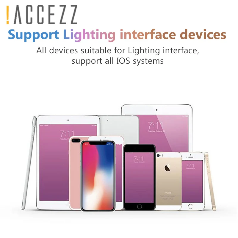 !ACCEZZ 2 in 1 For iPhone Adapter Aux Cable Splitter For Apple iPhone XS MAX XR X 7 8 Plus Aux Cable Splitter For iPhone Adapter