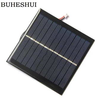 

BUHESHUI 1W 5.5V Solar Cell+PH2.0 plug terminal Cable DIY Solar Panel Charger For 3.7v LED Light Battery 5pcs/lot Epoxy 95*95MM