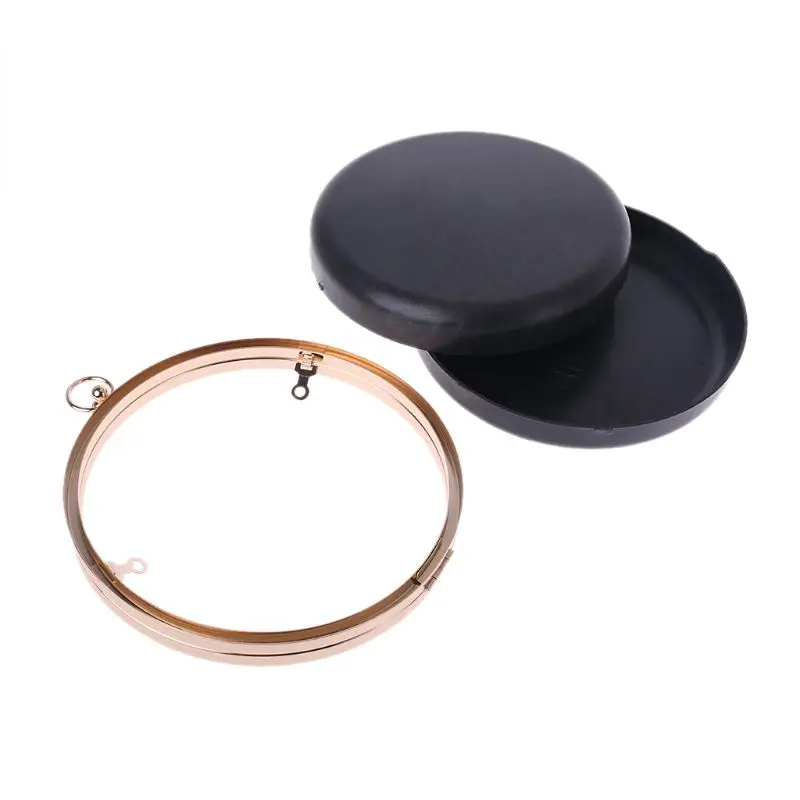 

18cm Metal Clasps Dinner Round Box Purses Frame Handles for DIY Handbags Kiss Twisted Lock Buckle Tone Bag Accessories
