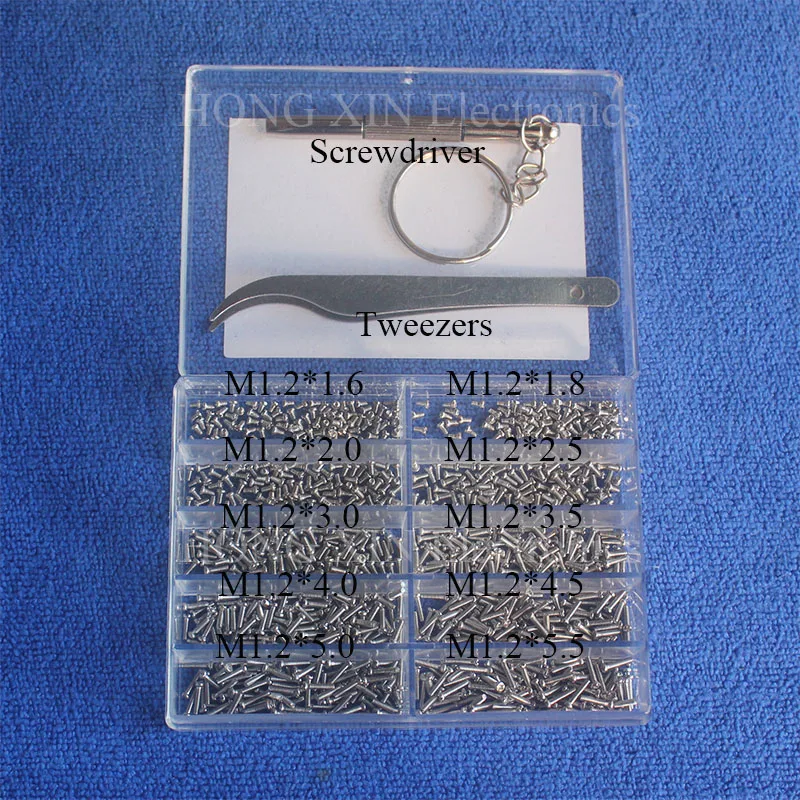 1000Pcs/set Tiny Assortment For Clock Watch Eye Glasses Screws Repair Kit Tool watch for parts Screwdriver Tweezers Repair Kit