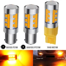 Buy 2pcs BAU15S 1156 BA15S LED T20 7440 LED 4014 Chips 105 SMD LED Bulbs Amber Yellow For Auto Car Turn Signal Reverse Brake Lights Free Shipping