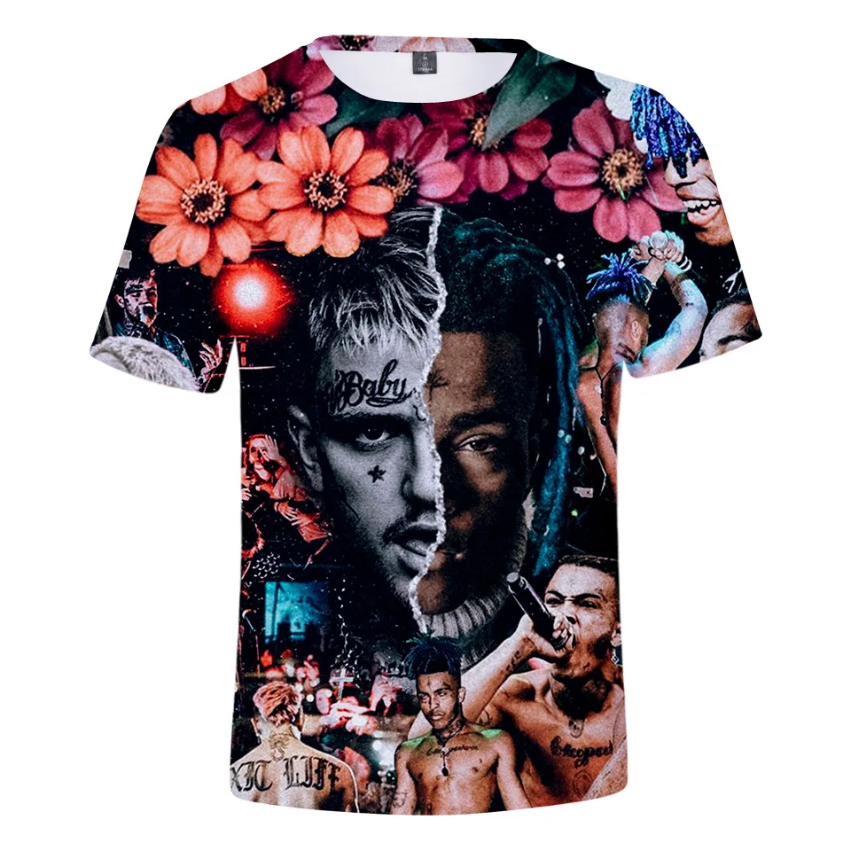 

2018 Lil Peep and XXXtentacion 3D T-shirt Men/Women Hip Hop Tshirt Funny Cool Tees Boys/Girls Fashion Tshirts 3D Print Plus Size