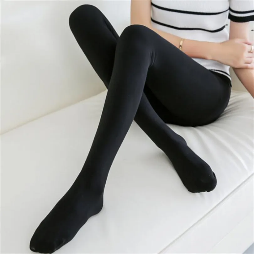 YRRETY Leggings Warm Women Heat Fleece Stretchy Leggings Warm Fleece Lined Slim Thermal Pants Leggings Mujer Casual Leggings