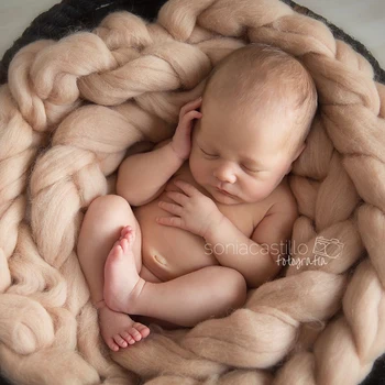 

Basket Filler Blanket Photo Newborn Basket Stuffer Photography Blanket 100% Wool Rope Wool Fiber Photo Shoot Props