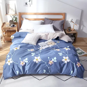 

Tropical Plant Leaves Printed Duvet Cover 100% Cotton Fabric Comforter Cover Twin Full Queen King Adult&Children flower Bedding