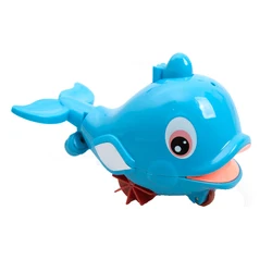Kids Bathtub Bath Toy Water Spray Dolphin Model Figure Pull Rope Toy Funny Waterwheel Squirt Car Children Birthday Gift