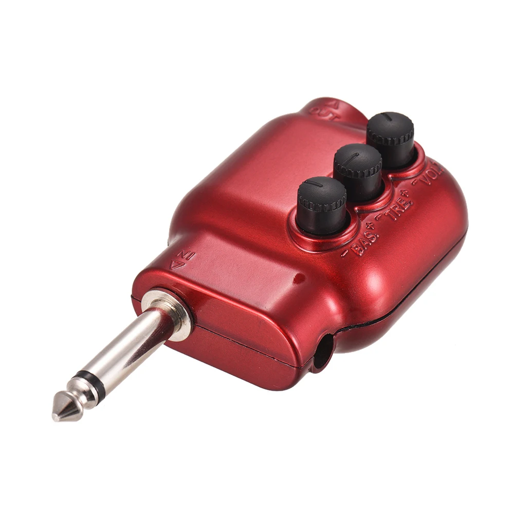 

Mini Preamplifier Preamp 6.35mm Plug with Bass Treble EQ Volume Control Acoustic Guitar Accessories