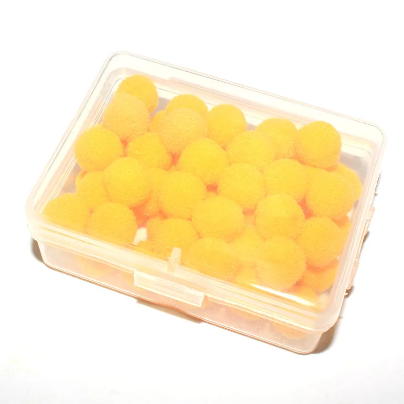 Attractive 1cm/100pcs Fly fishing flies mimic fish eggs yellow trout bait floating plush balls Eggs Fishing lures