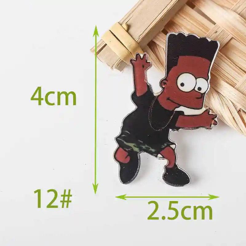 1 Psシンプソンズ漫画バッジアイコンピンアクリルバッジバッジ衣料用かわいいブローチpvcブローチ布とバッグz77 バッジ Aliexpress