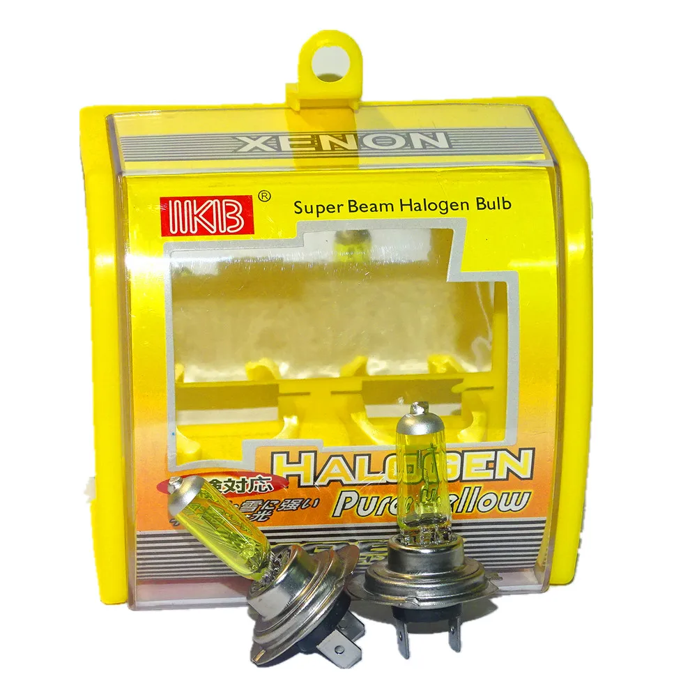 

2Pcs H7 DC 12V 55W XENON 3000K Yellow Quartz Glass Car Head Light Auto Light Fog Lamp Automobile Headlight Bulbs