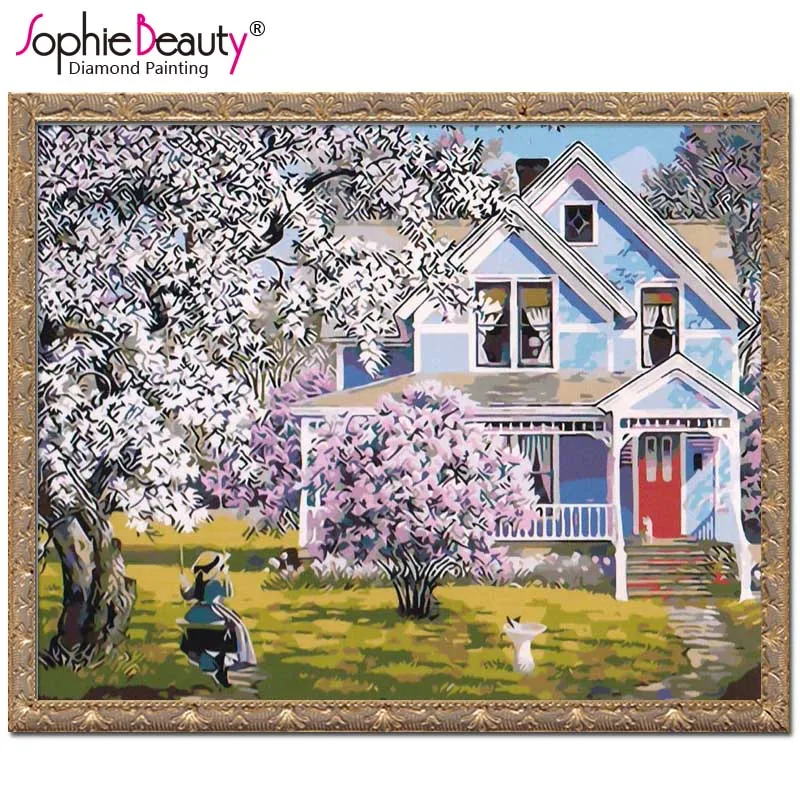 Картина из страз сделай сам Sophie Beauty вышивка крестиком квадратный рисунок