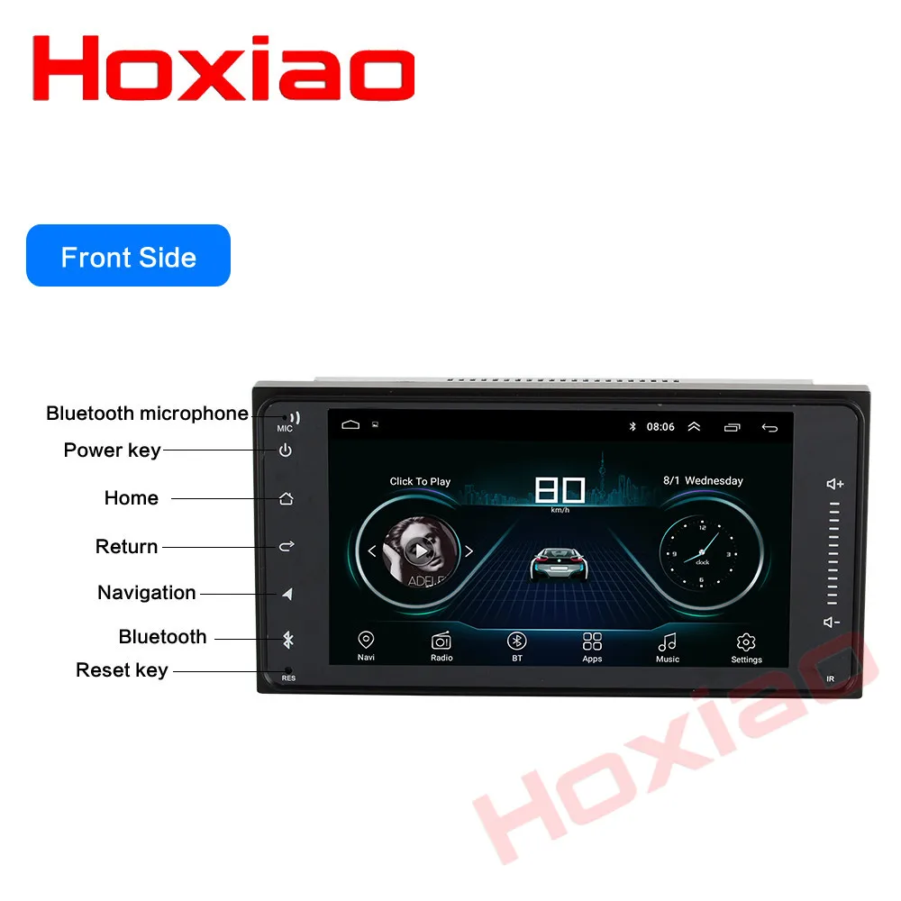 Sale Android 8.1 Car Radio for TOYOTA COROLLA Camry Land Cruiser HILUX PRADO RAV4 Quad Core wifi Bluetooth video audio Multimedia 1