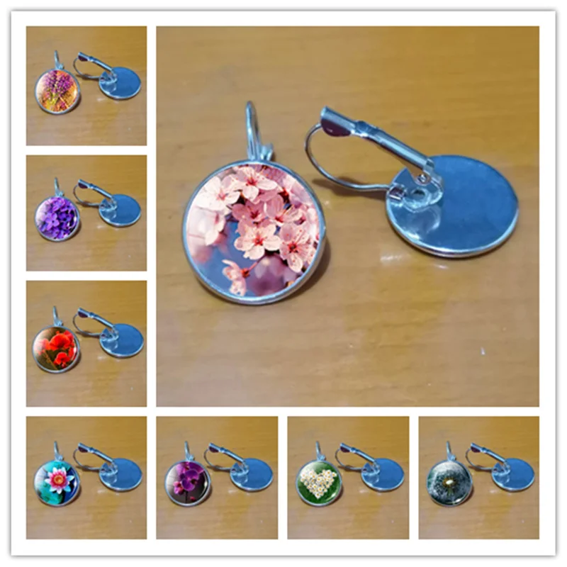 

Daisy Rose Sakura Earrings Simple Style Flower Earrings Glass Beaded Jewelry Earrings Female Lovers Gift Stud Earrings