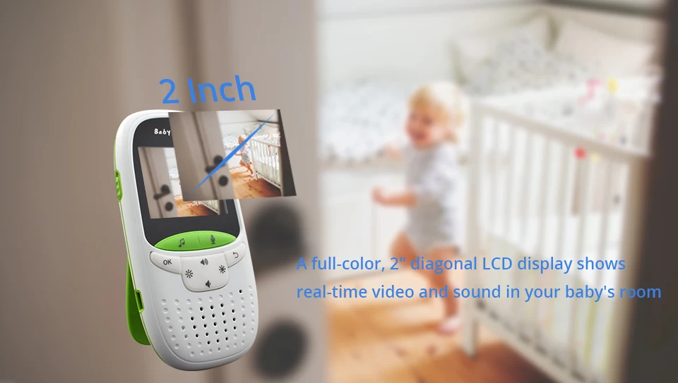 VB602 Wireless Baby Monitor Infant 2.4GHz Digital Video Baby Monitor Temperature Display Night Vision Music Nanny Monito