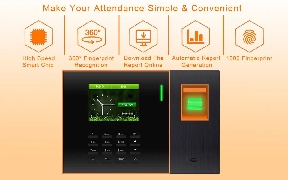 Отпечатков пальцев посещаемость времени Системы TCP/IP USB доступа Управление Посещаемость Время Часы Регистраторы Reader сотрудников